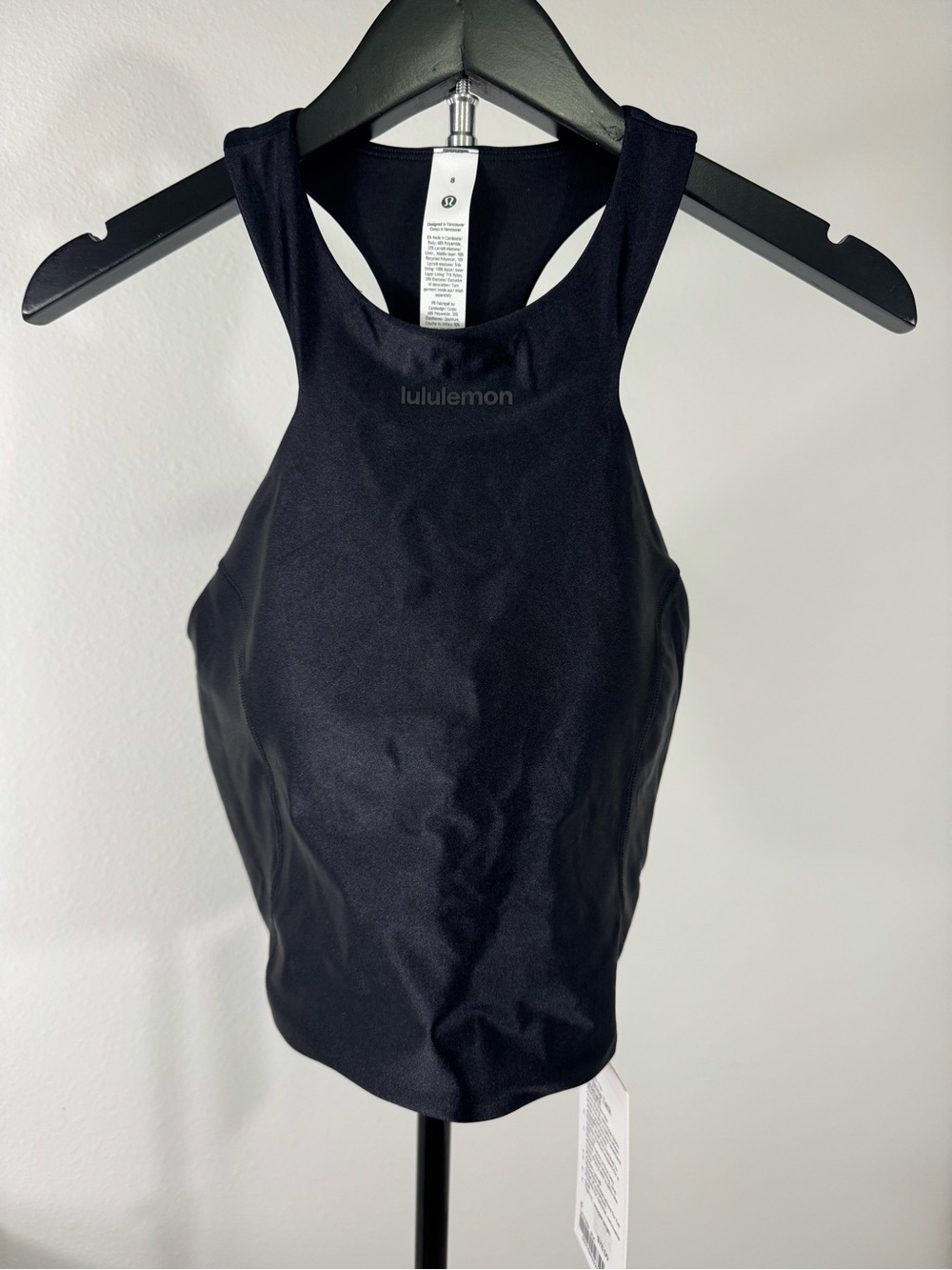 NWT Lululemon Satin Shine Tank Top Wordmark Sz 8